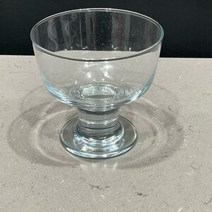Crate & Barrel Clear Glass Dessert Bowl, New